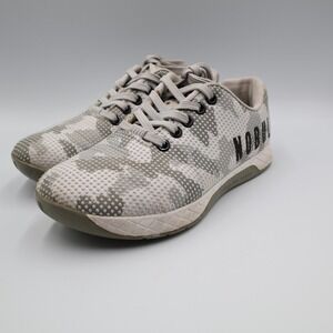 NOBULL SuperFabric Trainer Arctic Camo Grey White Olive Cross Trainers Women 5.5